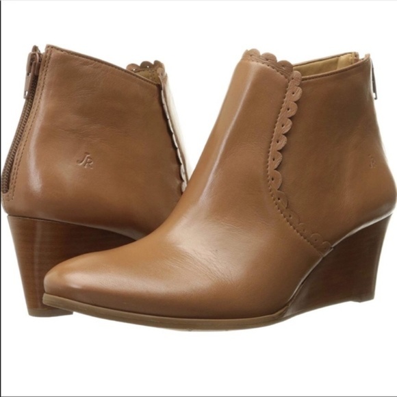 Jack Rogers Shoes - Jack Rogers leather Emery wedge boot ankle booties